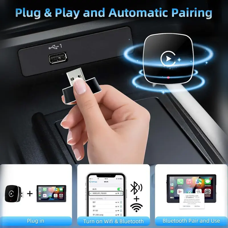2026 Wireless CarPlay Adapter for Android – Fast, No-Lag, Hands-Free - Image 3