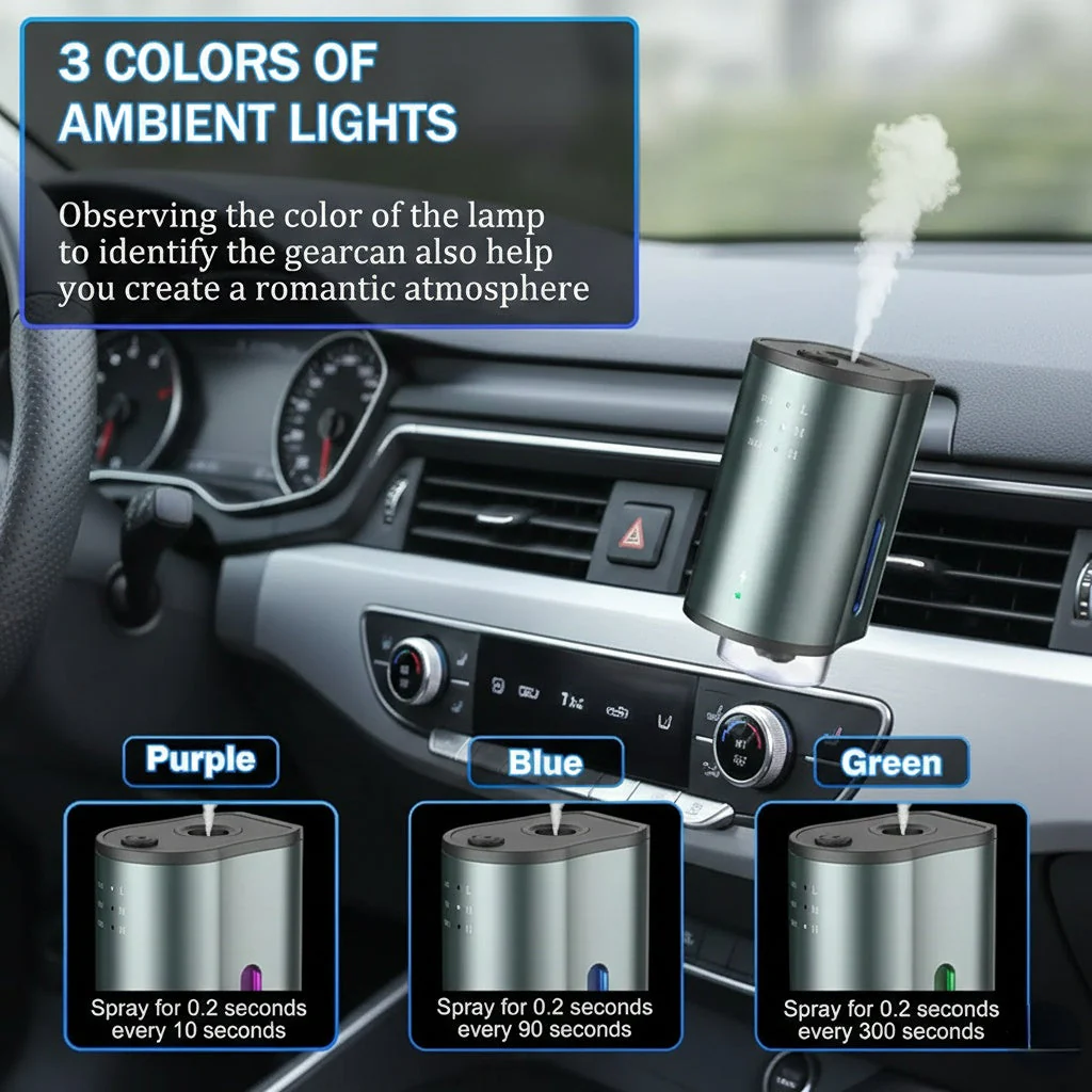 Auto-Aromatherapy Smart Car Air Freshener Diffuser with 3 Scent Options - Image 2