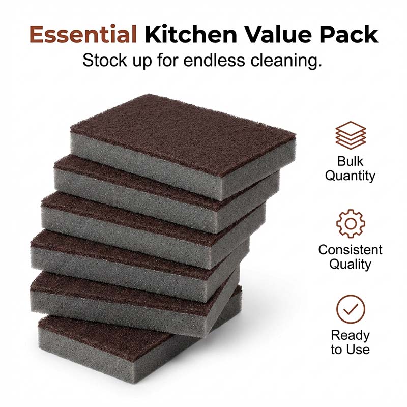 🍳Emery Sponge Scrubber – Removes burnt grease & rust instantly. Flexible & durable, ergonomic handle. A heavy-duty cleaning essential. 🍳✨ - Image 9