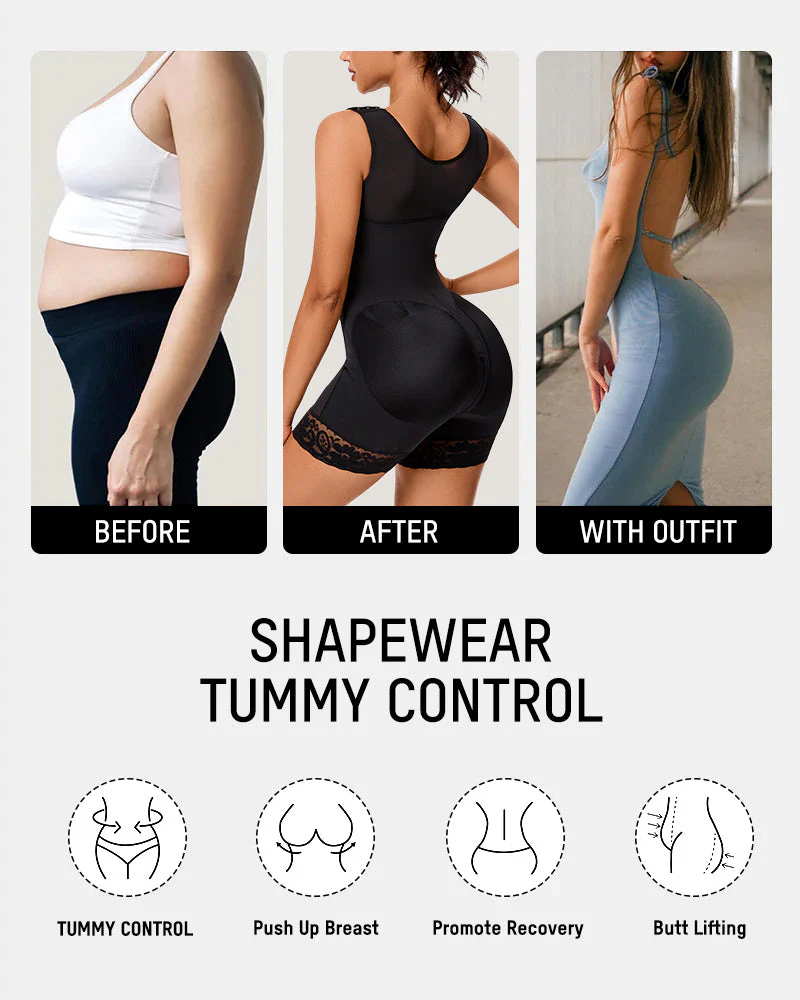 Extra Plus Size Shaper Bodysuit Tummy Control Shapewear With Bra - Image 11