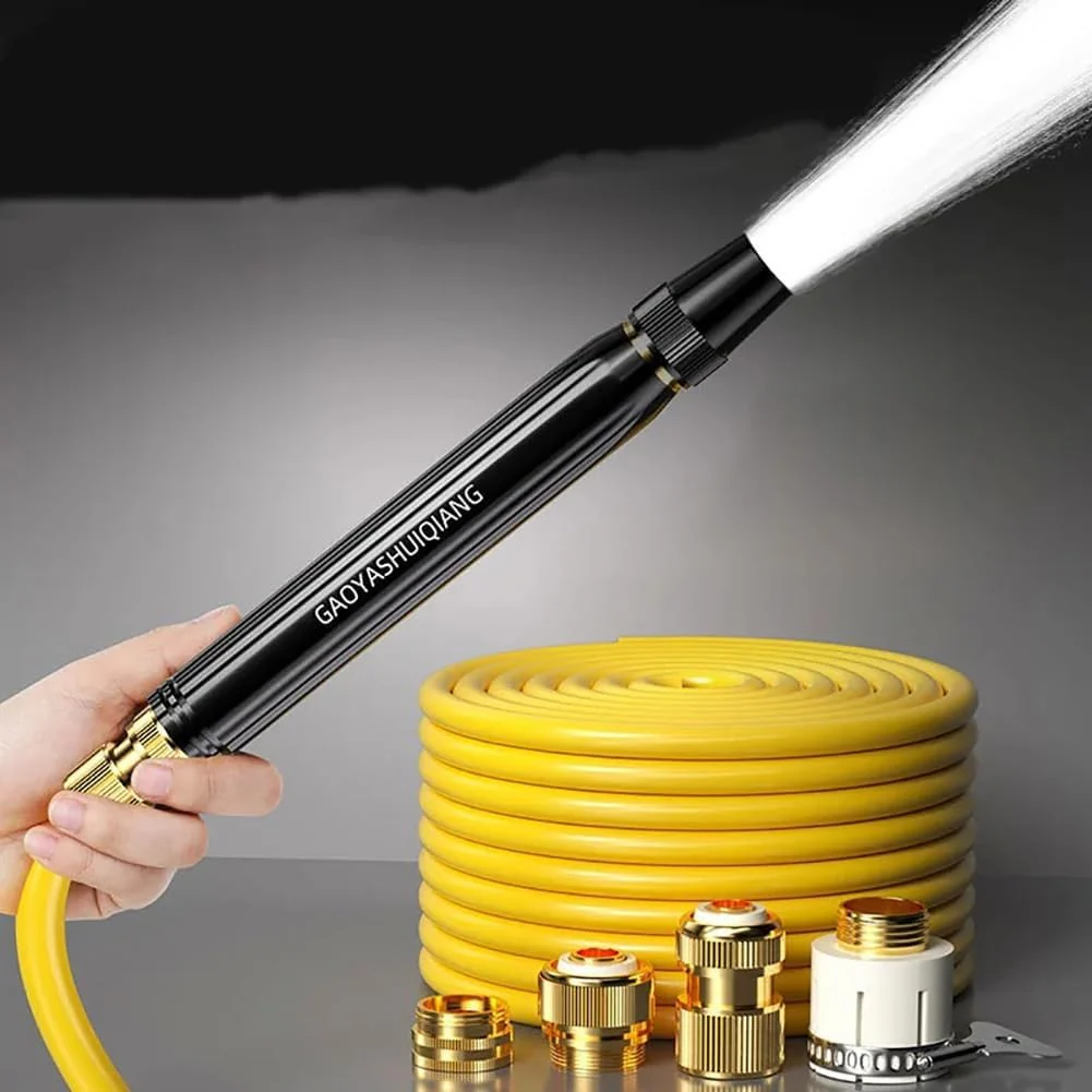 High-Pressure Hose Spray Gun with Brush Attachment - Image 4