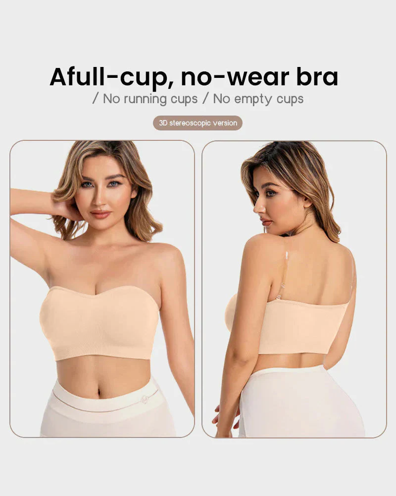 Non-Slip Bandeau Seamless Wireless Strapless Bra - Image 13