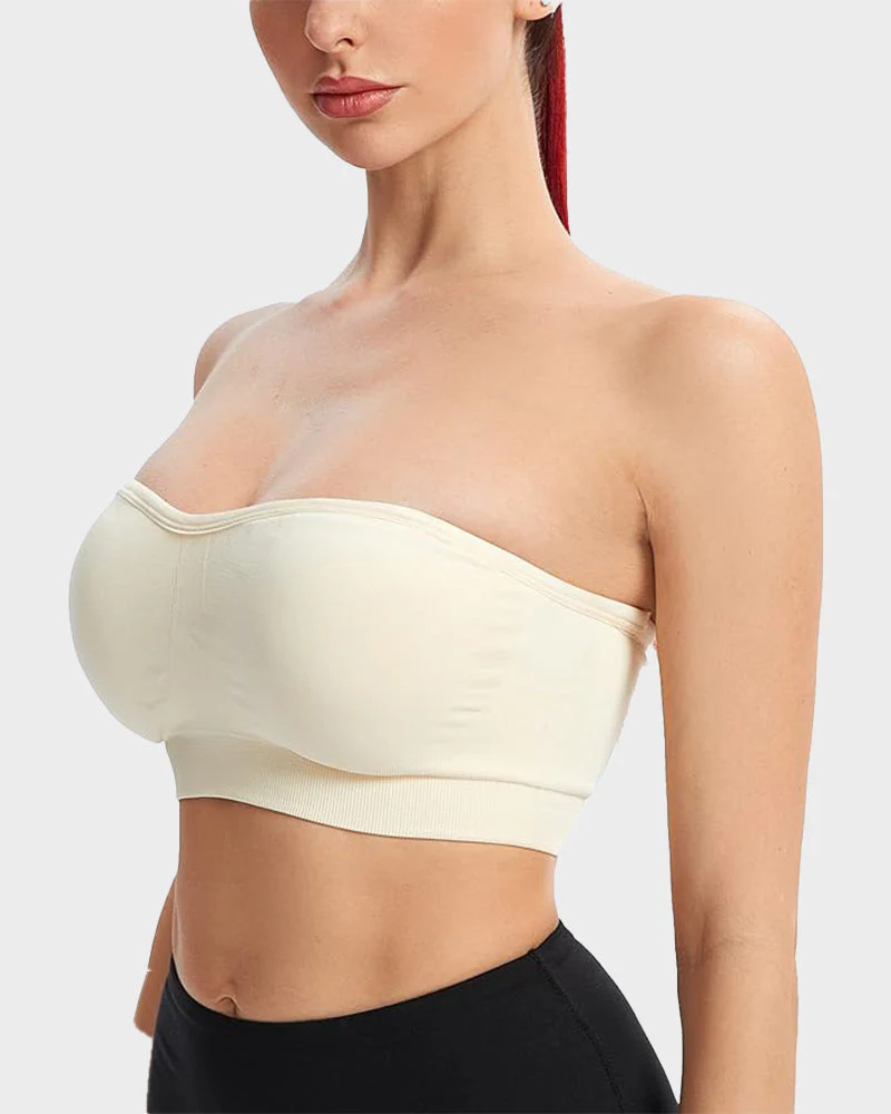 Non-Slip Bandeau Seamless Wireless Strapless Bra - Image 3