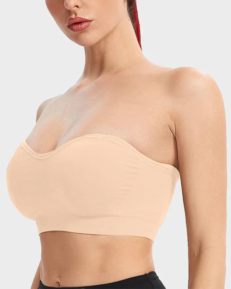 Non-Slip Bandeau Seamless Wireless Strapless Bra - Image 6