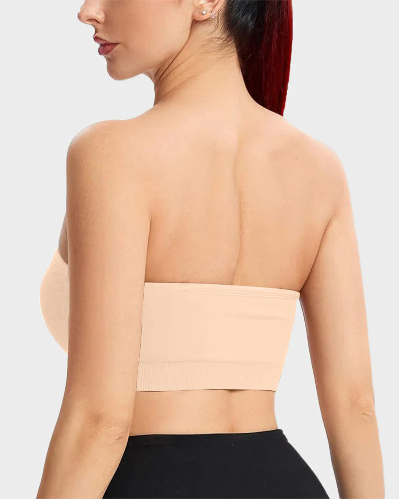 Non-Slip Bandeau Seamless Wireless Strapless Bra - Image 7