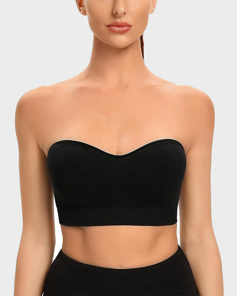 Non-Slip Bandeau Seamless Wireless Strapless Bra - Image 8