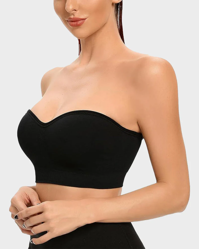 Non-Slip Bandeau Seamless Wireless Strapless Bra - Image 9