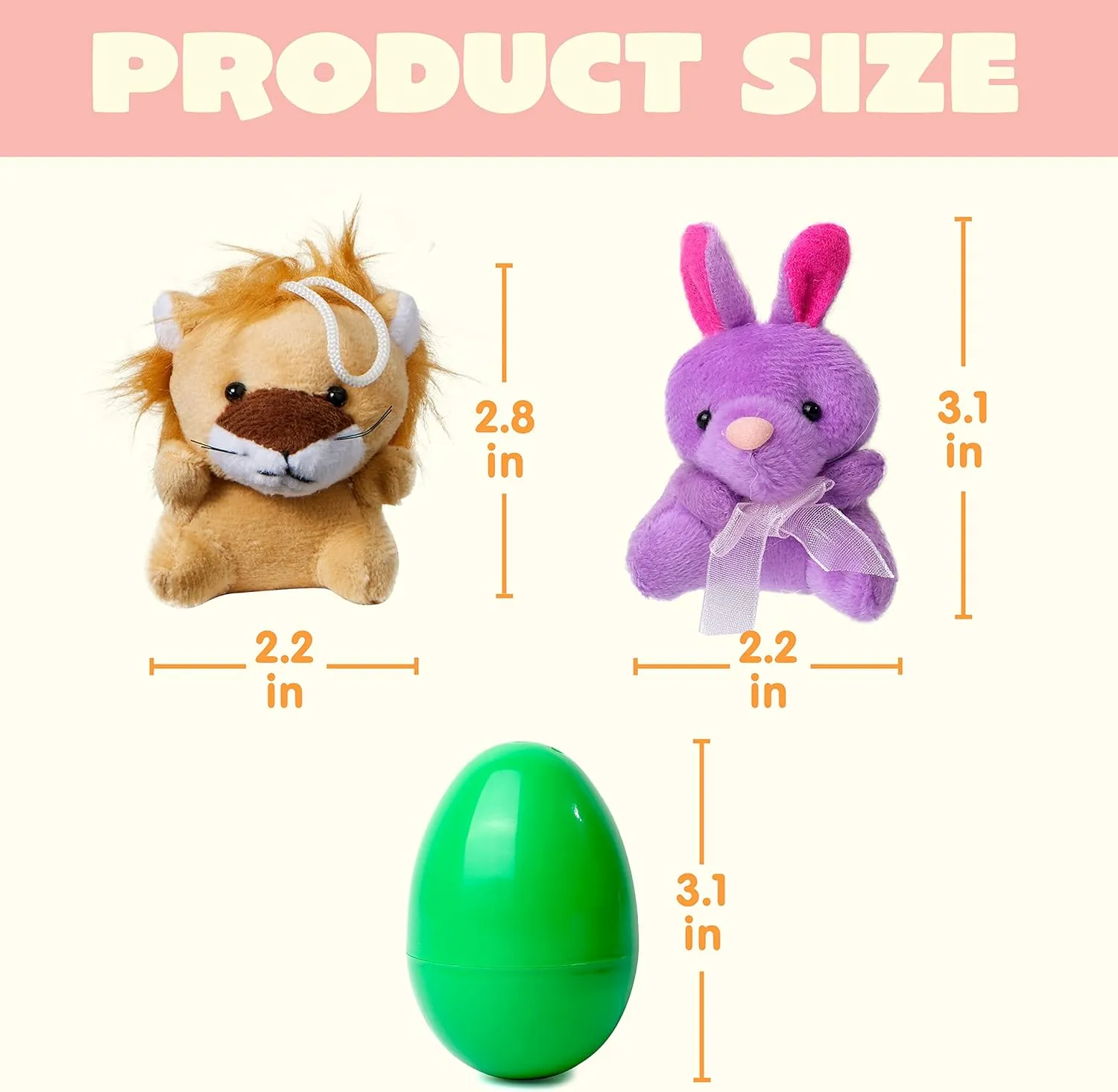 12/24/36 Pcs Prefilled Easter Eggs, Filled with Plush Animal Toys - Image 7